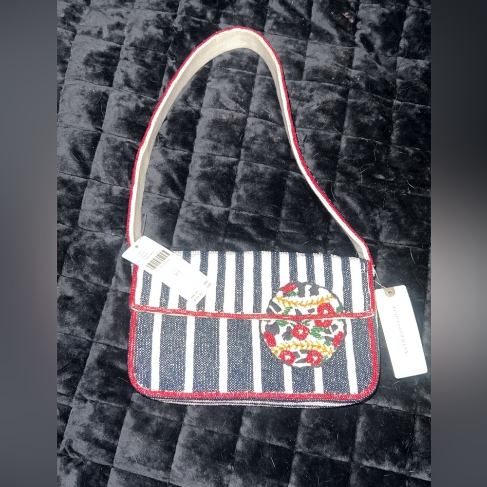 New with tags Anthropologie beaded baseball bag 🔥🔥